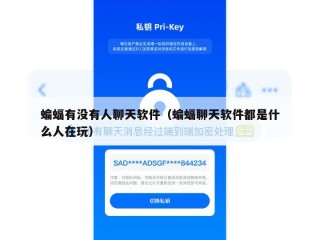 蝙蝠有没有人聊天软件（蝙蝠聊天软件都是什么人在玩）