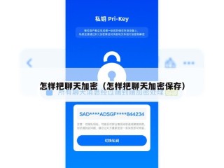 怎样把聊天加密（怎样把聊天加密保存）