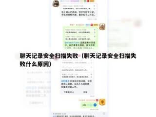 聊天记录安全扫描失败（聊天记录安全扫描失败什么原因）