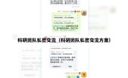 科研团队私密交流（科研团队私密交流方案）