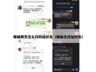 蝙蝠聊天怎么扫码加好友（蝙蝠怎样加好友）