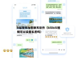 b站视频加密聊天软件（bilibili视频可以设置私密吗）