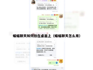 蝙蝠聊天如何放在桌面上（蝙蝠聊天怎么用）