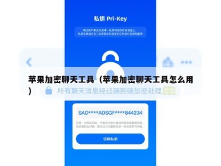 苹果加密聊天工具（苹果加密聊天工具怎么用）