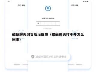 蝙蝠聊天网页版没反应（蝙蝠聊天打不开怎么回事）