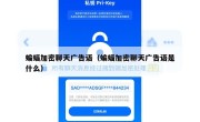 蝙蝠加密聊天广告语（蝙蝠加密聊天广告语是什么）