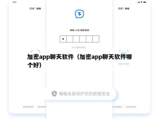 加密app聊天软件（加密app聊天软件哪个好）