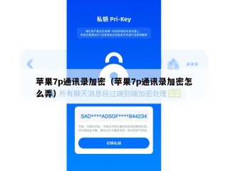 苹果7p通讯录加密（苹果7p通讯录加密怎么弄）