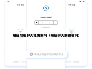 蝙蝠加密聊天能破解吗（蝙蝠聊天解锁密码）