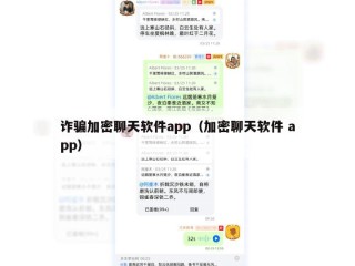 诈骗加密聊天软件app（加密聊天软件 app）