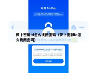 萝卜密聊id怎么找回密码（萝卜密聊id怎么找回密码）