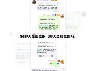 qq聊天是加密的（聊天是加密的吗）