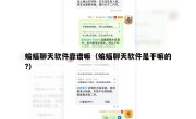 蝙蝠聊天软件靠谱嘛（蝙蝠聊天软件是干嘛的?）
