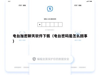 电台加密聊天软件下载（电台密码是怎么回事）