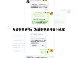 加密聊天软件g（加密聊天软件哪个好用）