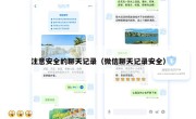 注意安全的聊天记录（微信聊天记录安全）
