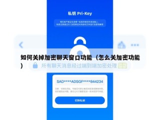 如何关掉加密聊天窗口功能（怎么关加密功能）