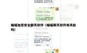 蝙蝠加密安全聊天软件（蝙蝠聊天软件有风险吗）