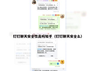钉钉聊天安全性高吗知乎（钉钉聊天安全么）