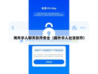 海外华人聊天软件安全（国外华人社交软件）