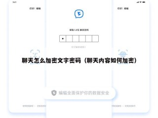 聊天怎么加密文字密码（聊天内容如何加密）