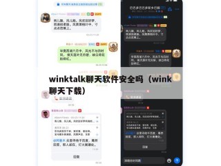 winktalk聊天软件安全吗（wink聊天下载）