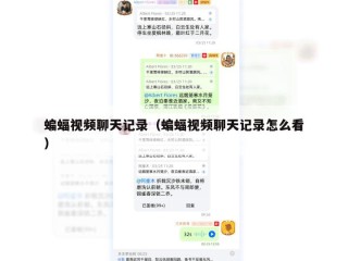 蝙蝠视频聊天记录（蝙蝠视频聊天记录怎么看）