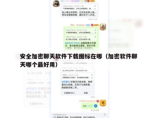 安全加密聊天软件下载图标在哪（加密软件聊天哪个最好用）