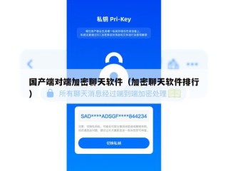 国产端对端加密聊天软件（加密聊天软件排行）