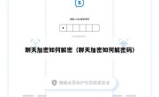 聊天加密如何解密（聊天加密如何解密码）