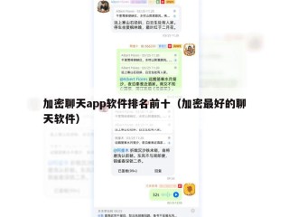 加密聊天app软件排名前十（加密最好的聊天软件）