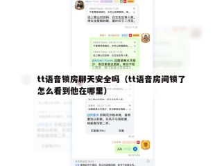 tt语音锁房聊天安全吗（tt语音房间锁了怎么看到他在哪里）