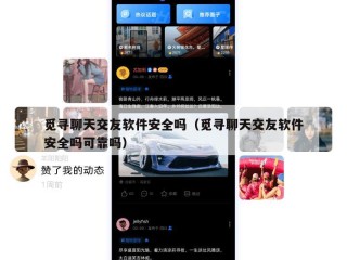 觅寻聊天交友软件安全吗（觅寻聊天交友软件安全吗可靠吗）