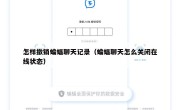 怎样撤销蝙蝠聊天记录（蝙蝠聊天怎么关闭在线状态）
