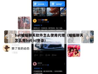 bat蝙蝠聊天软件怎么使用代理（蝙蝠聊天怎么用bat id登录）