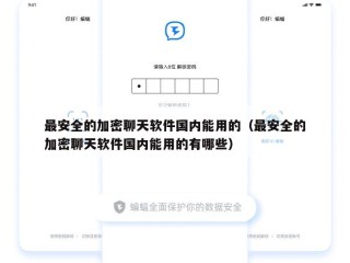 最安全的加密聊天软件国内能用的（最安全的加密聊天软件国内能用的有哪些）