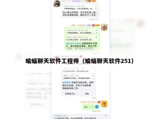 蝙蝠聊天软件工程师（蝙蝠聊天软件251）