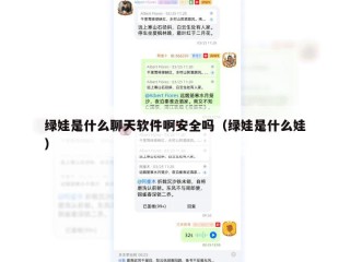 绿娃是什么聊天软件啊安全吗（绿娃是什么娃）