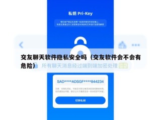交友聊天软件隐私安全吗（交友软件会不会有危险）
