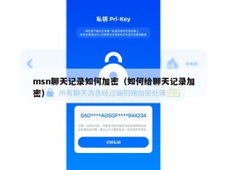 msn聊天记录如何加密（如何给聊天记录加密）
