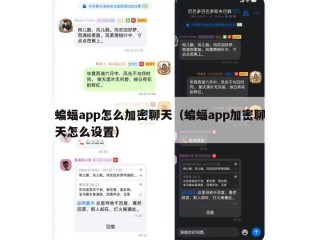 蝙蝠app怎么加密聊天（蝙蝠app加密聊天怎么设置）