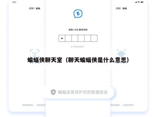 蝙蝠侠聊天室（聊天蝙蝠侠是什么意思）