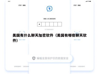 美国有什么聊天加密软件（美国有哪些聊天软件）