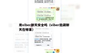 用viber聊天安全吗（viber隐藏聊天在哪里）