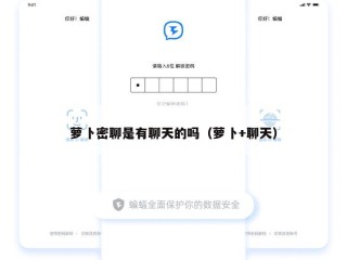 萝卜密聊是有聊天的吗（萝卜+聊天）