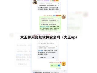 大王聊天交友软件安全吗（大王vp）