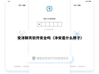 安净聊天软件安全吗（净安是什么牌子）
