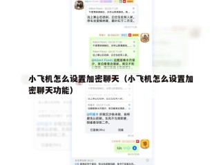 小飞机怎么设置加密聊天（小飞机怎么设置加密聊天功能）