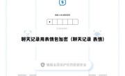 聊天记录用表情包加密（聊天记录 表情）