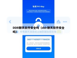 DDR聊天软件安全吗（ddr聊天软件安全吗）